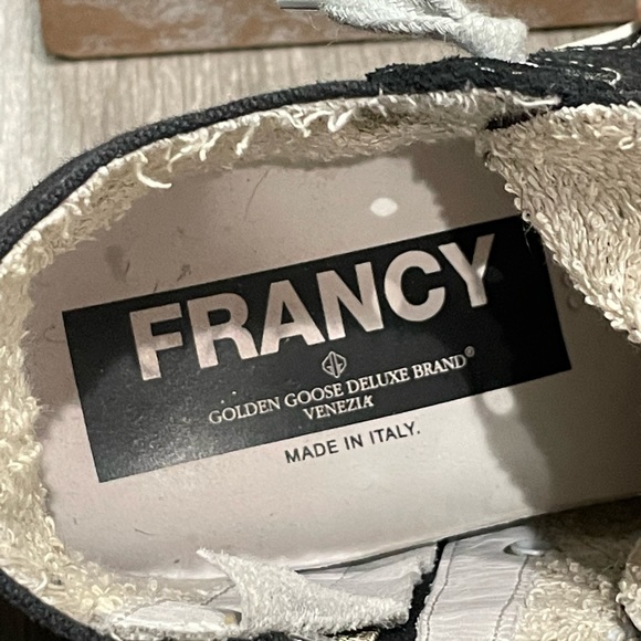 GOLDEN GOOSE Authentic Francy Black canvas high top sneaker-36 - Picture 6 of 10